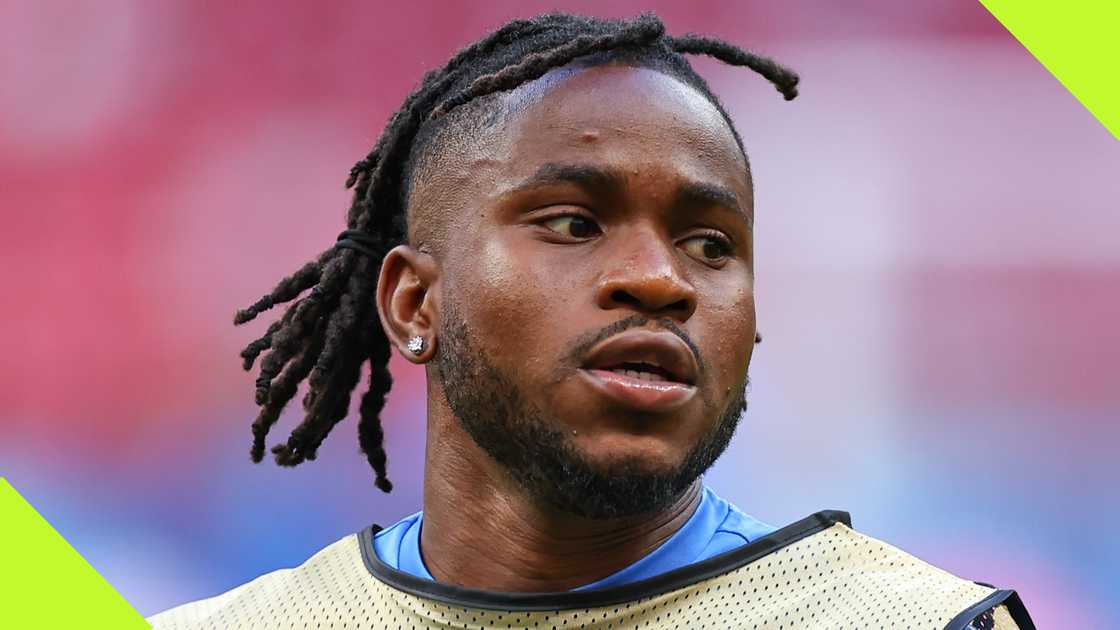 Ademola Lookman is prepared for the UEFA Super Cup tie Ademola Lookman is prepared for the UEFA Super Cup tie