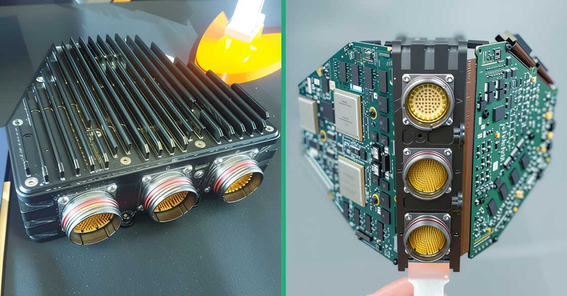 Close up views of a heatproof enclosed Standard Electronic Control Unit (L) and an open one (R). Close up views of a heatproof enclosed Standard Electronic Control Unit (L) and an open one (R).