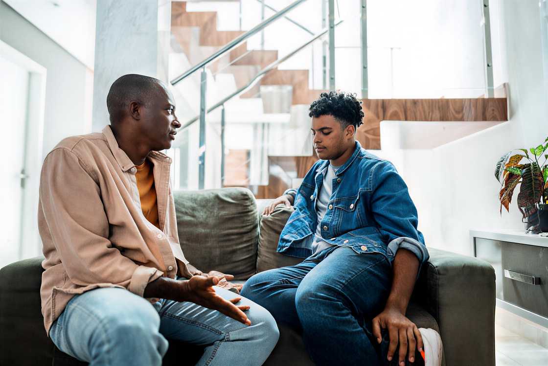 Two men are talking Two men are talking