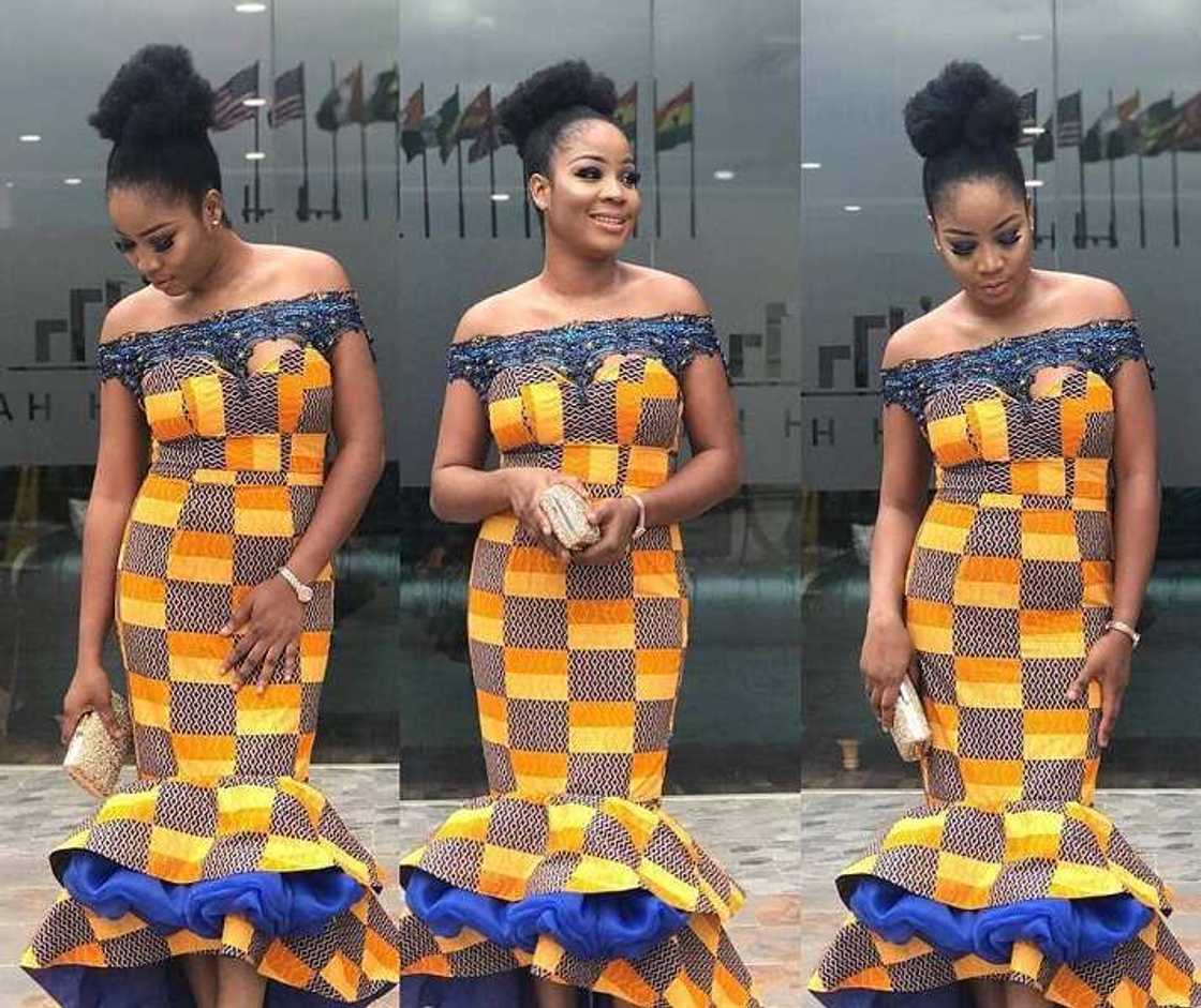 Bella Naija Ankara dress with trim Bella Naija Ankara dress with trim