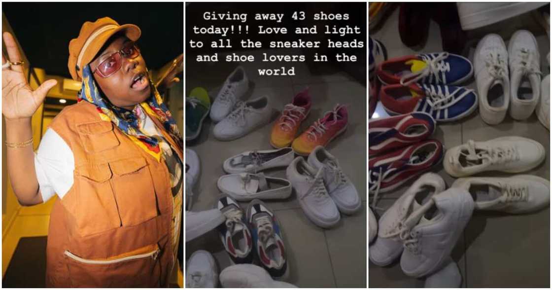 Teni gives out 43 shoes. Teni gives out 43 shoes.
