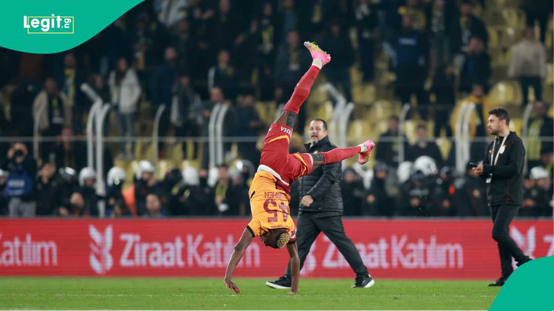 Victor Osimhen, Galatasaray, Fenerbahce, Ulker Stadium, Kadikoy, Istanbul, Turkiye, Ziraat Turkish Cup. Victor Osimhen, Galatasaray, Fenerbahce, Ulker Stadium, Kadikoy, Istanbul, Turkiye, Ziraat Turkish Cup.