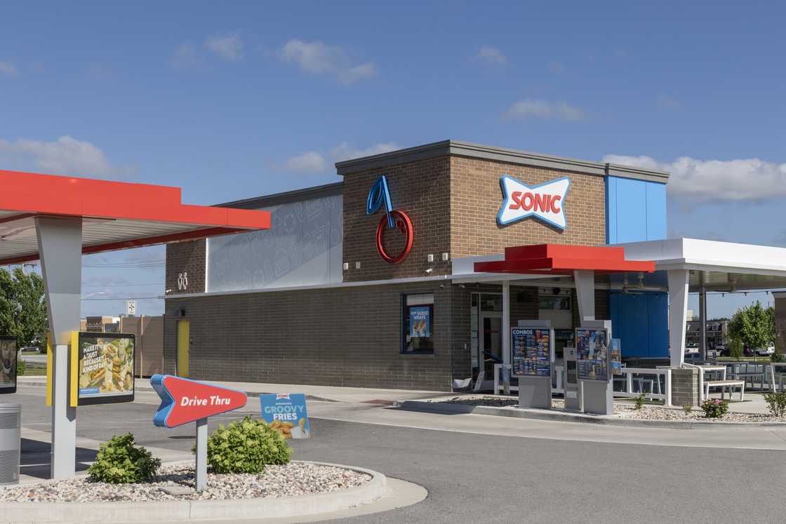 Sonic Drive-In fast food location. Sonic Drive-In fast food location.