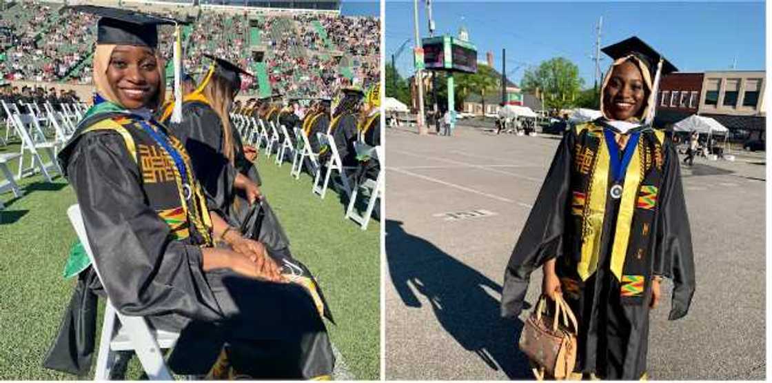 The young lady celebrated her win on social media The young lady celebrated her win on social media