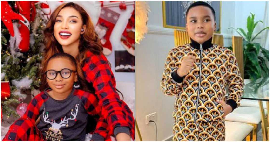 Politician Tonto Dikeh and her son