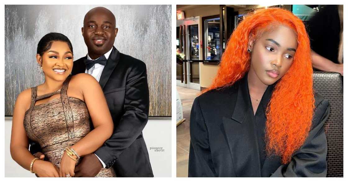 Mercy Aigbe reveals how her daughter reacted to her marriage. Mercy Aigbe reveals how her daughter reacted to her marriage.