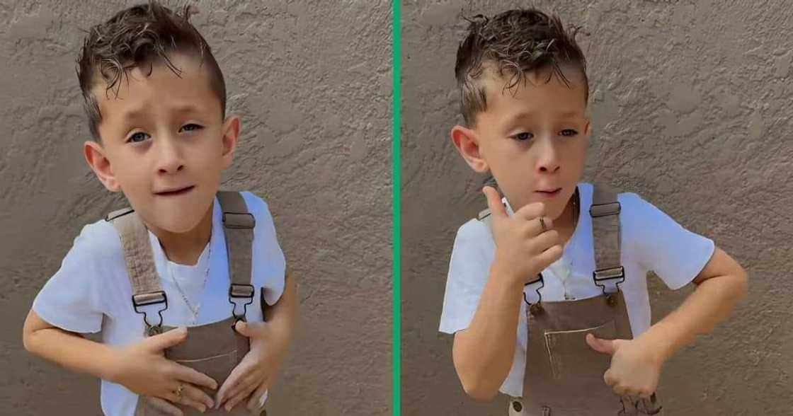 A TikTok video shows a little boy dancing.