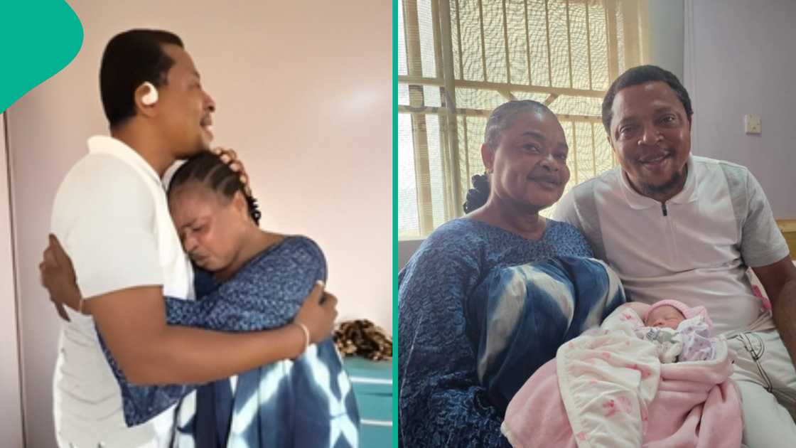 Actress Toyosi Adesanya shares how her husband stood by her throughout childbirth journey. Actress Toyosi Adesanya shares how her husband stood by her throughout childbirth journey.