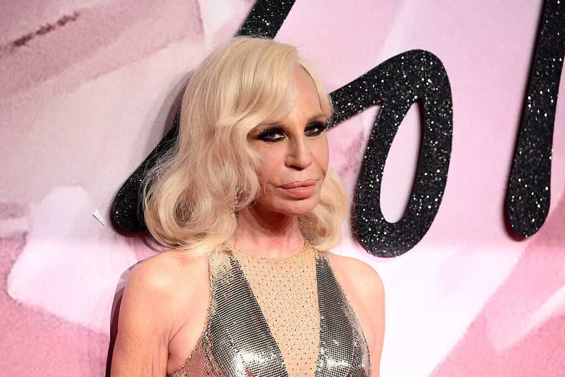 Donatella Versace at The Fashion Awards 2016 in London, United Kingdom.