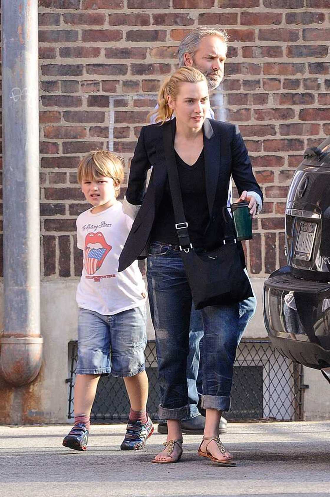 Kate Winslet, director Sam Mendes with their son Joe Kate Winslet, director Sam Mendes with their son Joe