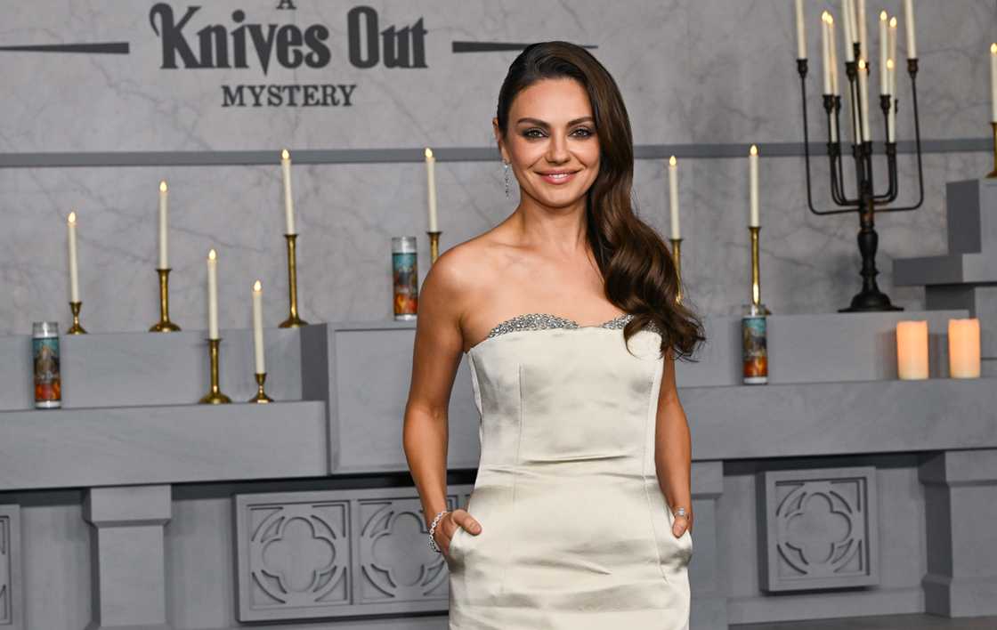 Mila Kunis attends Los Angeles Premiere Of Netflix's "Wake Up Dead Man: A Knives Out Mystery" - Arrivals at Academy Museum of Motion Pictures in Los Angeles