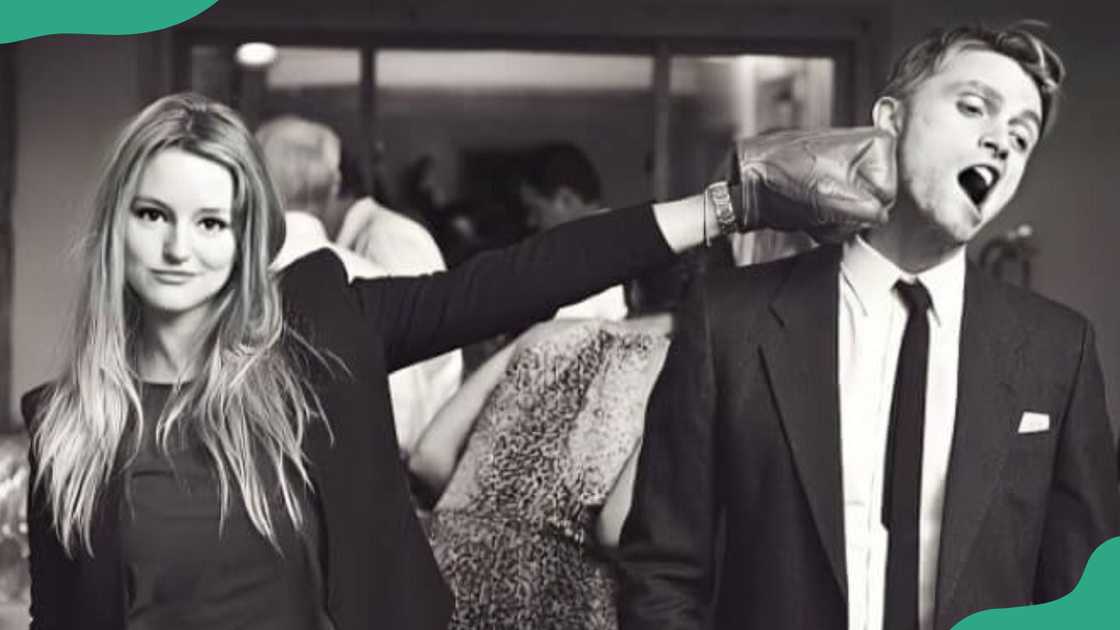 Liesl Martinez and her husband, Wilson Bethel, share a funny moment