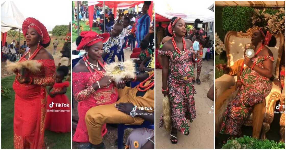 Heavily-pregnant Nigerian lady marries, Nigerian lady marries while being pregnant Heavily-pregnant Nigerian lady marries, Nigerian lady marries while being pregnant