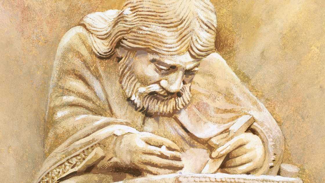 An artistic depiction of Pythagoras.