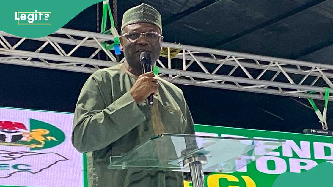 INEC chairman, Mahmood Yakubu speaking. INEC chairman, Mahmood Yakubu speaking.