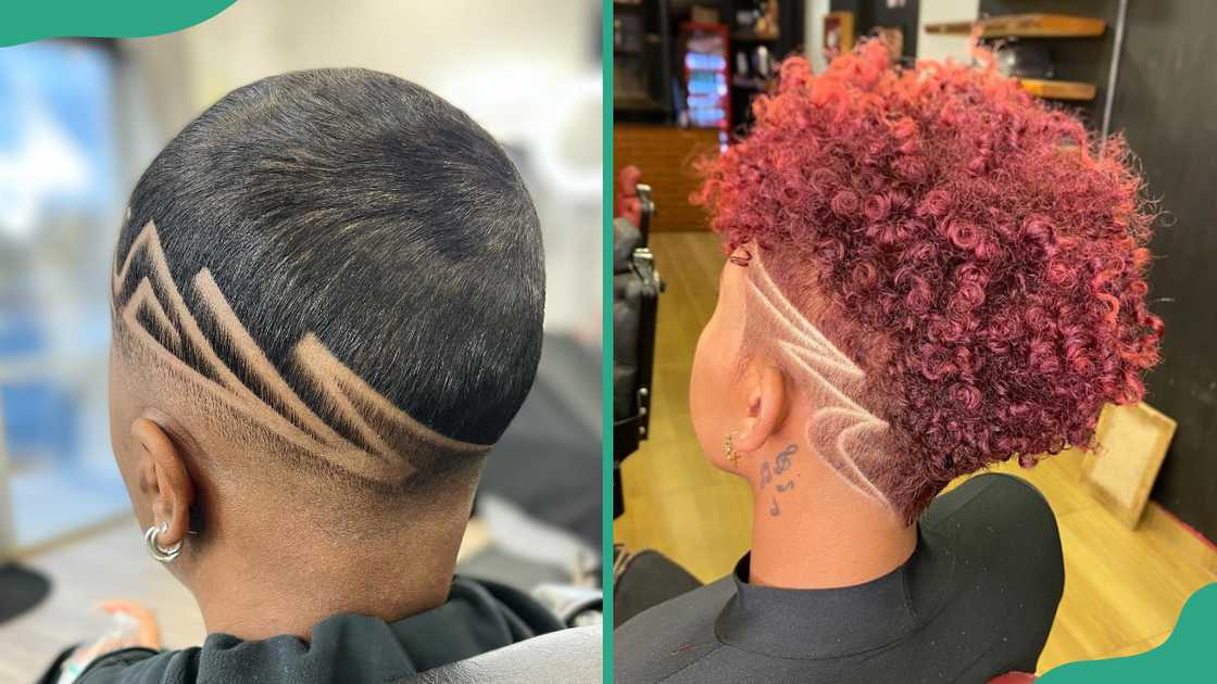 Fade with lightning bolt design Fade with lightning bolt design