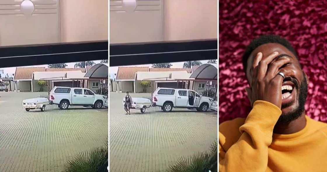 Man picks up trailer in video after struggling to reverse it Man picks up trailer in video after struggling to reverse it