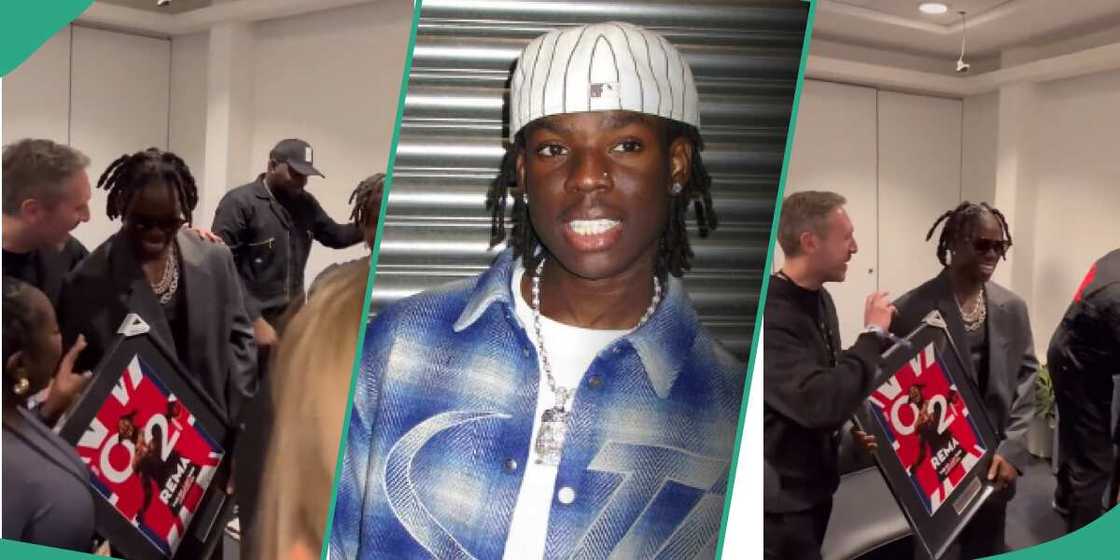 Rema gets plaque for selling out O2 Arena. Rema gets plaque for selling out O2 Arena.