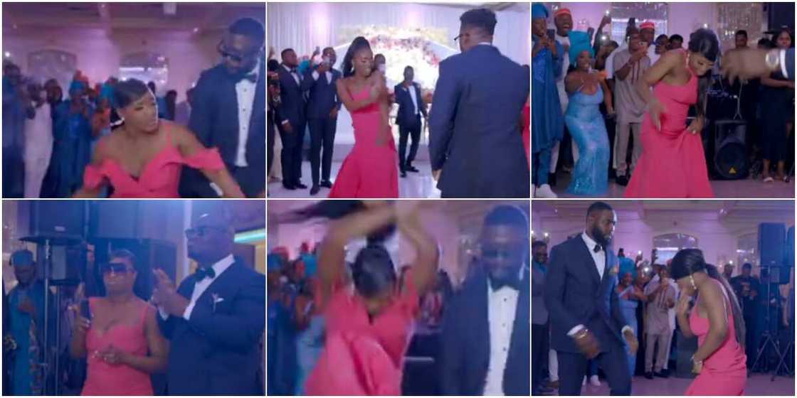 The bridesmaid and groomsmen entertained the guests The bridesmaid and groomsmen entertained the guests