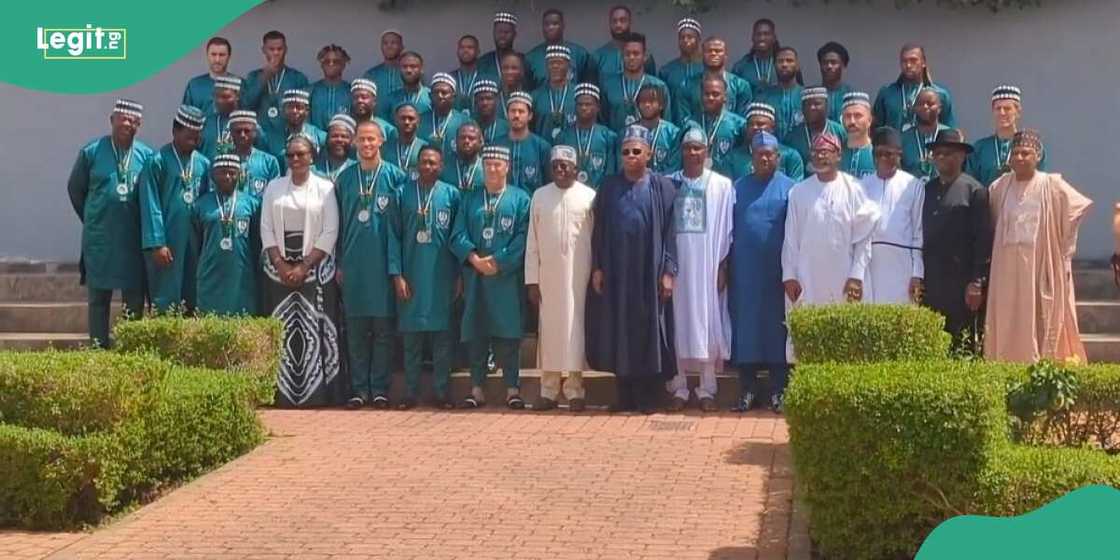The entire squad of the Super Eagles have been honoured with national award. The entire squad of the Super Eagles have been honoured with national award.
