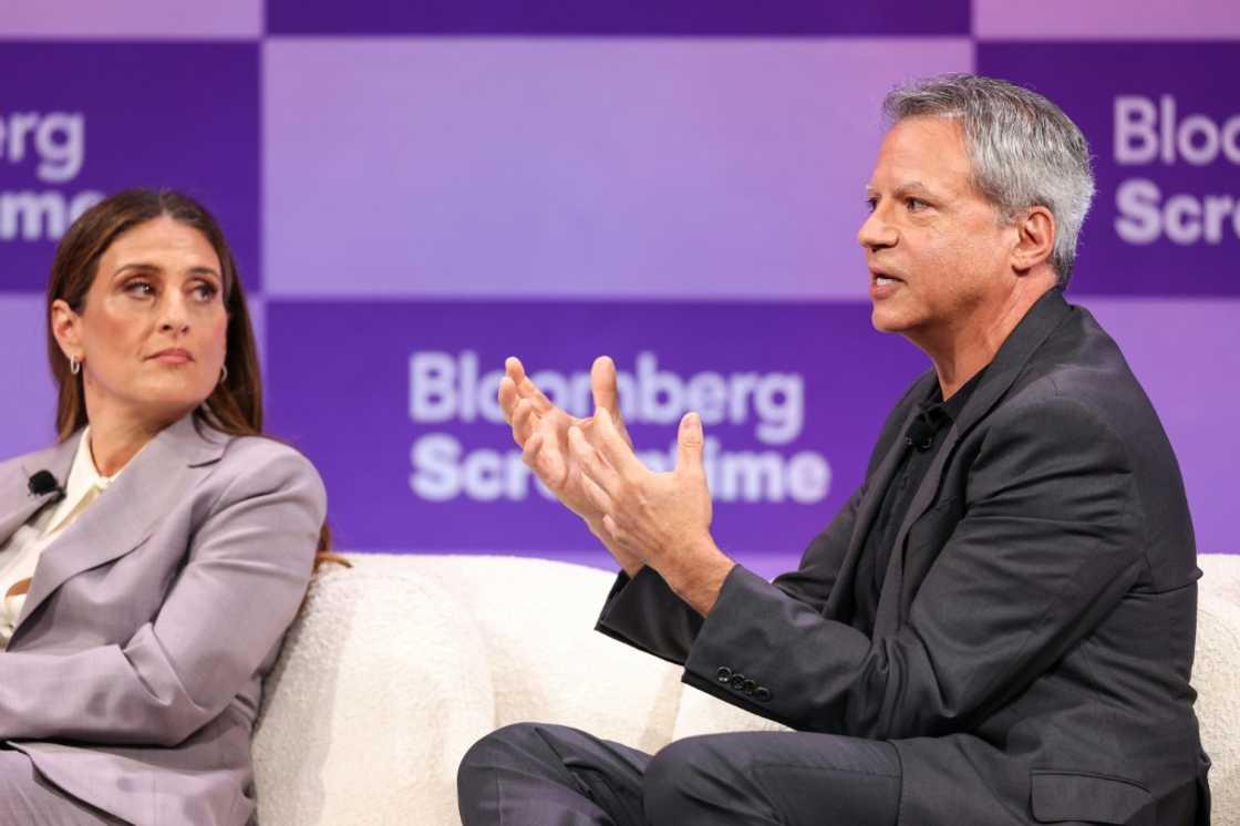 (L/R) The co-chairs of Warner Brothers Motion Picture Group, Pamela Abdy and Michael De Luca, were lured away from MGM in 2022 to join Warner (L/R) The co-chairs of Warner Brothers Motion Picture Group, Pamela Abdy and Michael De Luca, were lured away from MGM in 2022 to join Warner