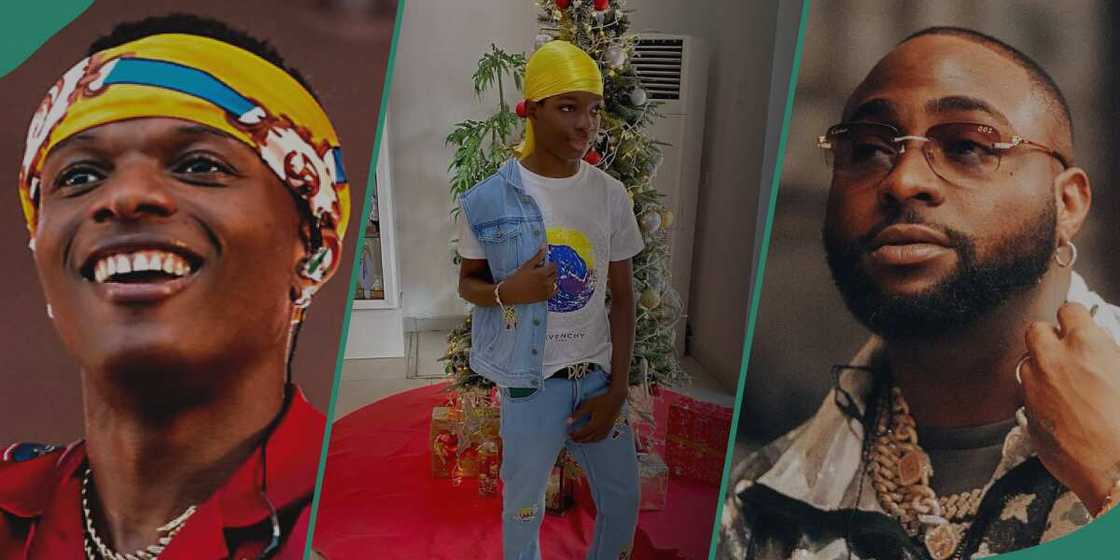 Wizkid and son Boluwatife at a store. Wizkid and son Boluwatife at a store.