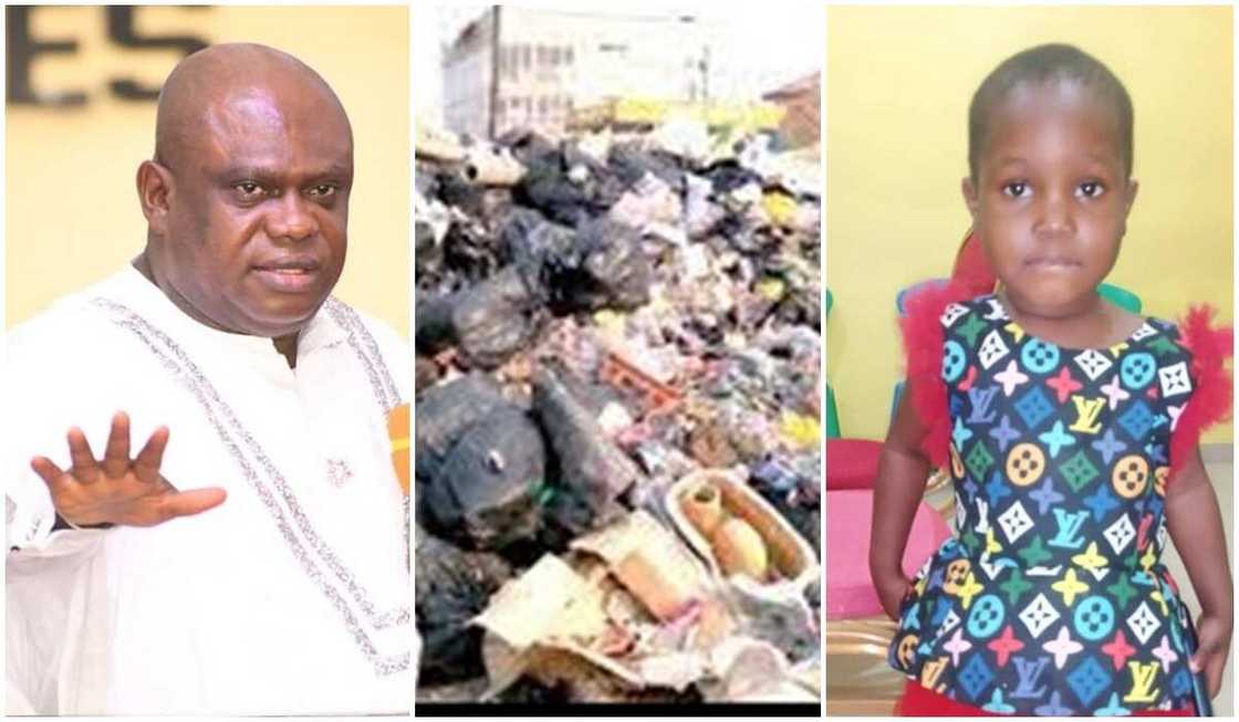 General Overseer of the Omega Power Ministry, Port Harcourt, Pastor Chibuzor Gift Chinyere and a little girl picked from dustbin.