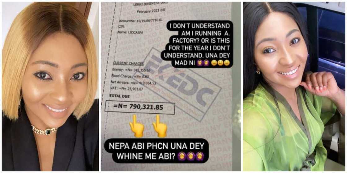 Una dey whine me abi - Nollywood actress Lilian Esoro reacts to PHCN bill of over N700k Una dey whine me abi - Nollywood actress Lilian Esoro reacts to PHCN bill of over N700k