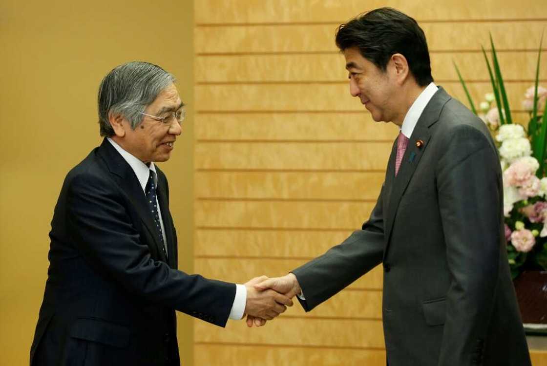 Shinzo Abe tasked Kuroda with getting his 'Abenomics' policy off the ground Shinzo Abe tasked Kuroda with getting his 'Abenomics' policy off the ground