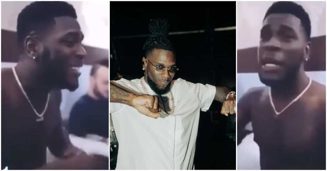 Burna Boy's throwback freestyle video.