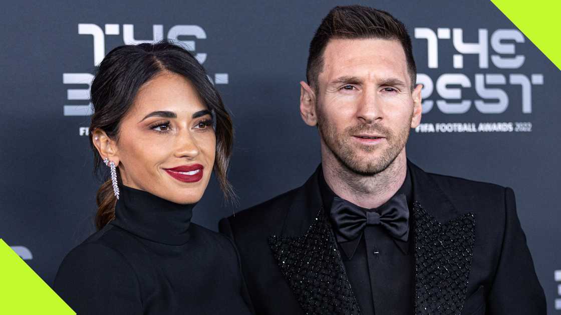 Lionel Messi and his wife Antonela Roccuzzo enjoyed a loved-up moment together. Lionel Messi and his wife Antonela Roccuzzo enjoyed a loved-up moment together.