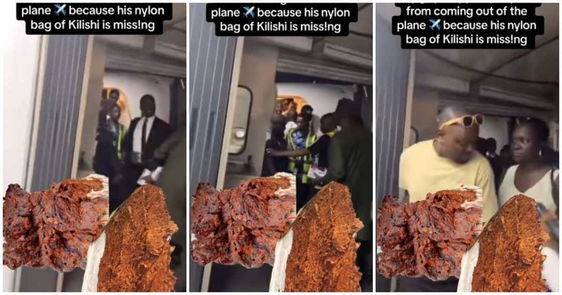 Bag of kilishi, passenger, man, aeroplane Bag of kilishi, passenger, man, aeroplane
