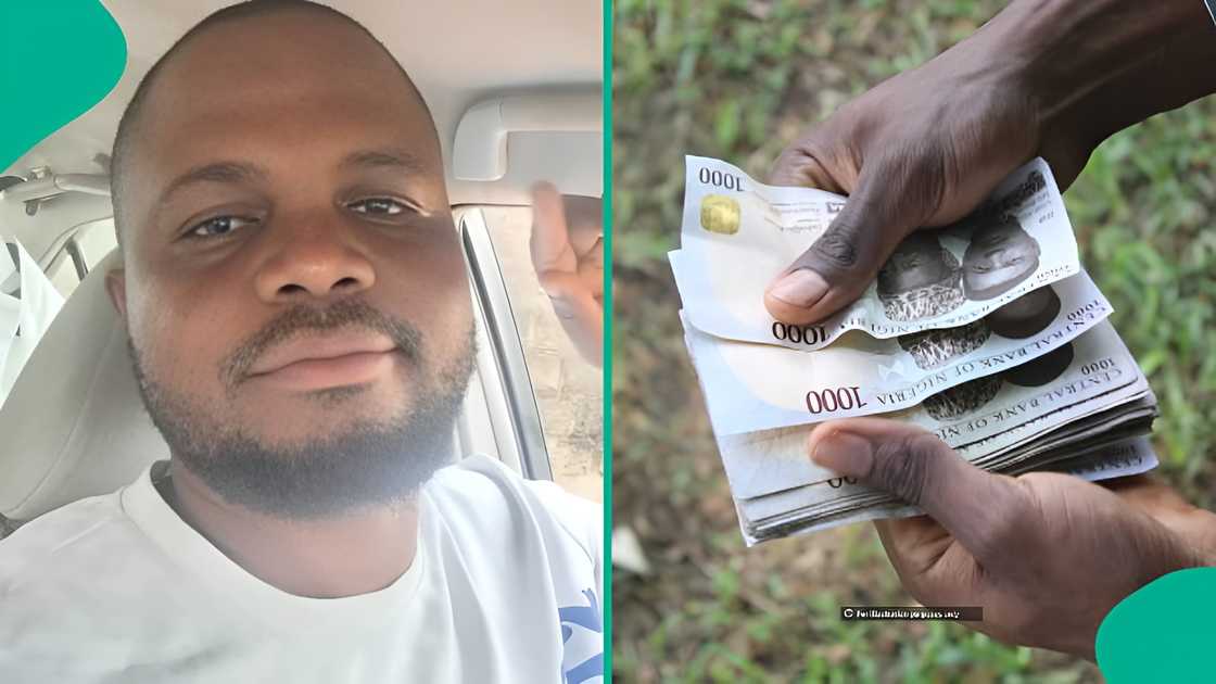 A Nigerian man reacts after seeing how much the government will deduct from his earnings following President Bola Tinubu's tax reforms.