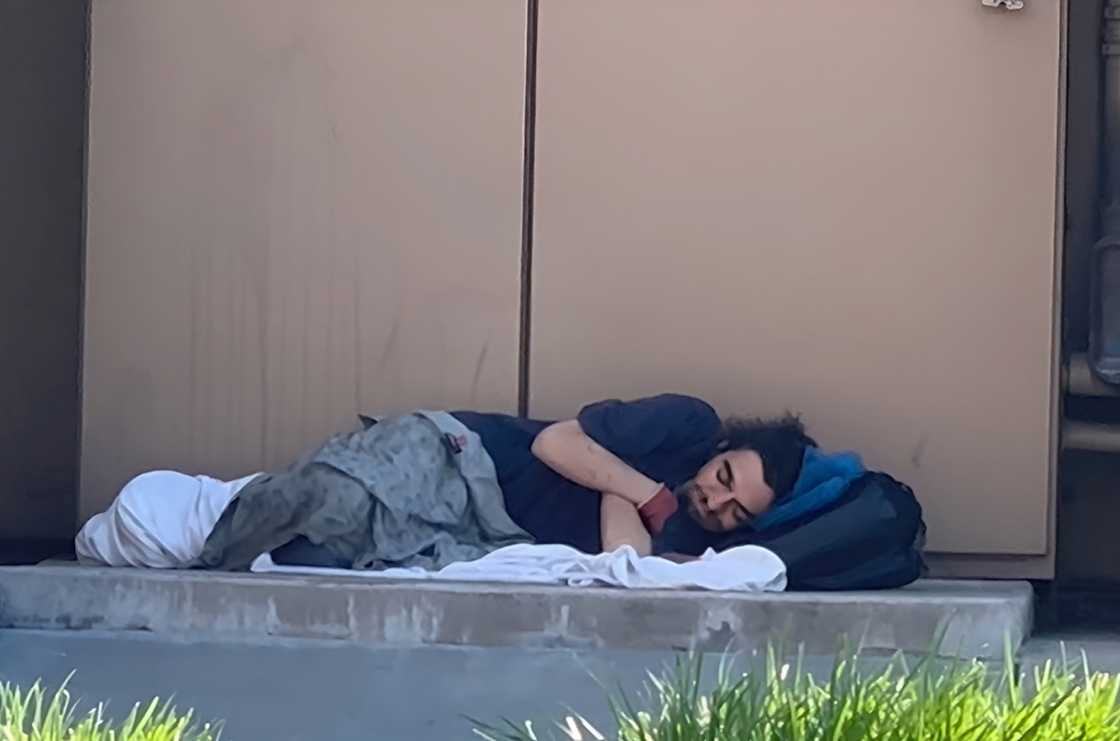 Tylor Chase sleeping outdoors Tylor Chase sleeping outdoors