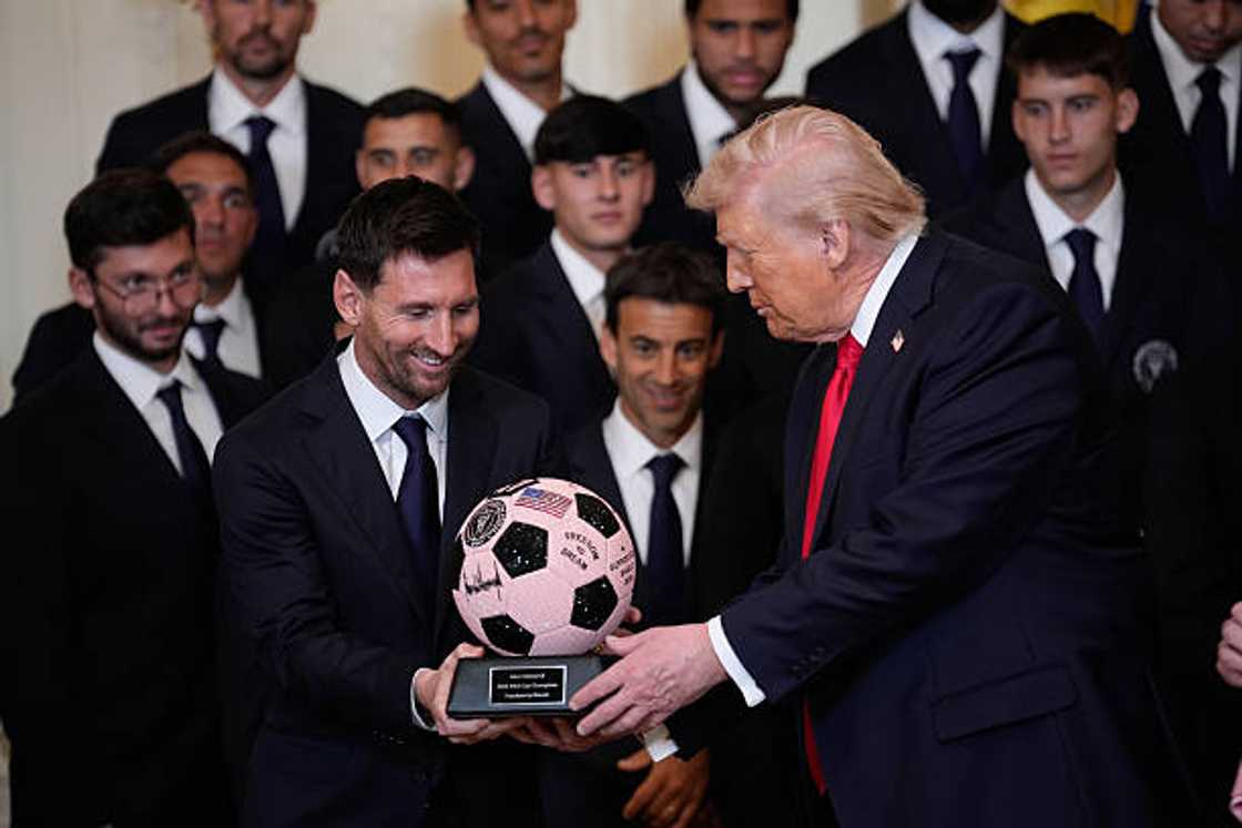 Shugaba Donald Trump da Lionel Messi Shugaba Donald Trump da Lionel Messi