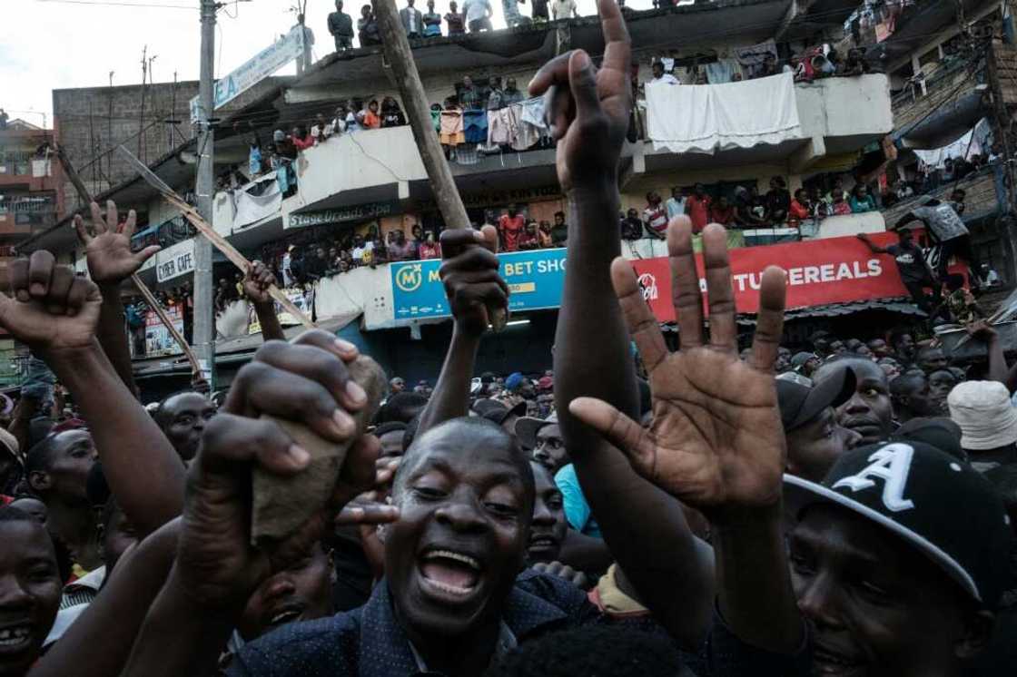Hundreds took to the streets after opposition leader Raila Odinga's call for action over the cost of living crisis Hundreds took to the streets after opposition leader Raila Odinga's call for action over the cost of living crisis