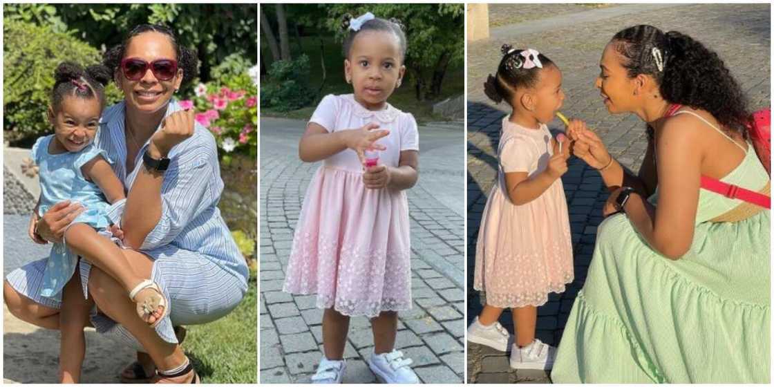 Photos of Tboss and her daughter.