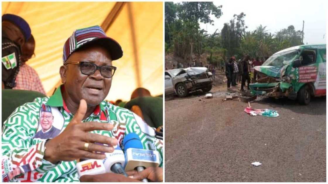 Governor Samuel Ortom, PDP, Benue state, accident Governor Samuel Ortom, PDP, Benue state, accident