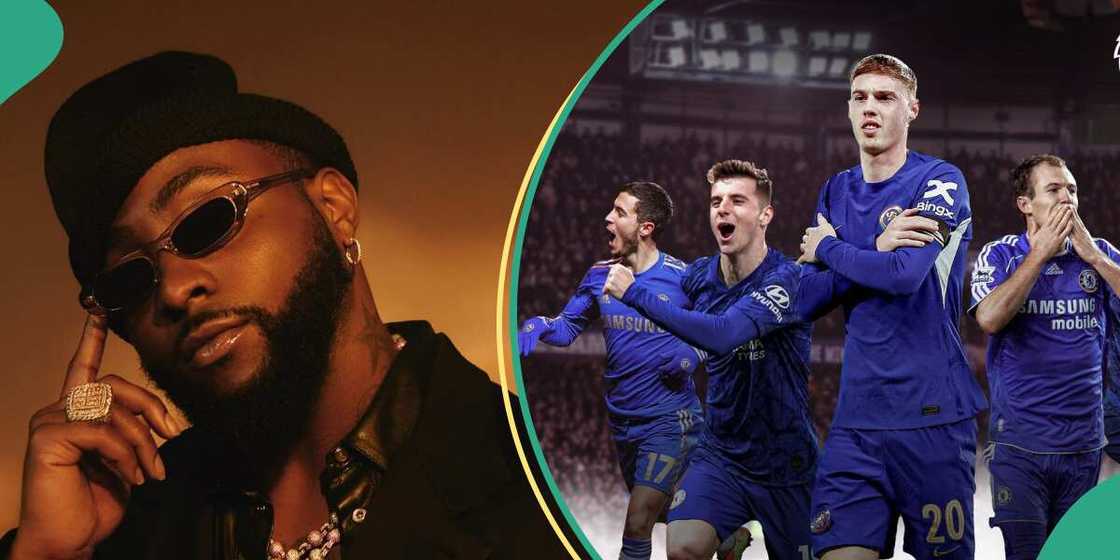 Chelsea players play Davido's song during training.