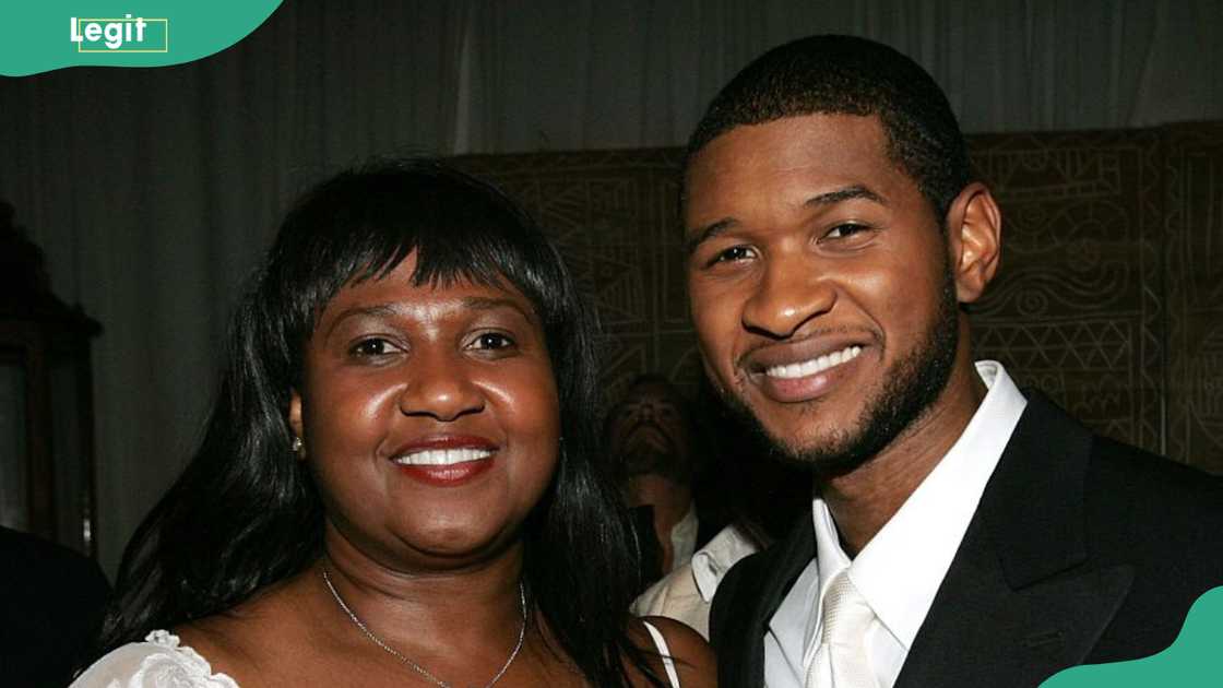 Singer Usher and his mother, Jonnetta Patton, at Nikki Beach Singer Usher and his mother, Jonnetta Patton, at Nikki Beach