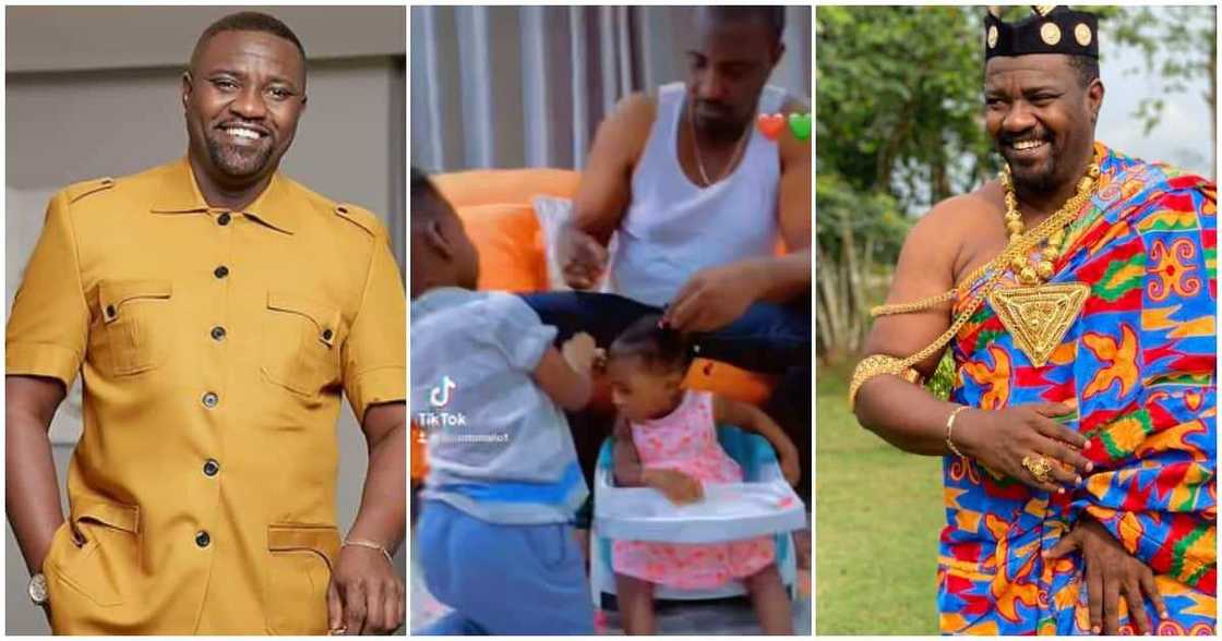 John Dumelo and his daughter John Dumelo and his daughter