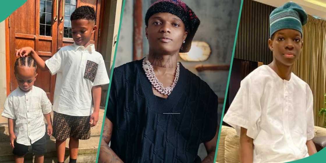 Wizkid celebrates his sons