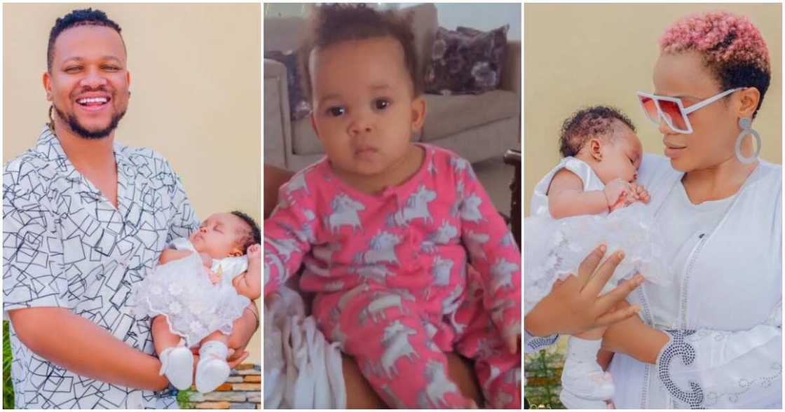 Uche Ogbodo shares cute video of daughter.