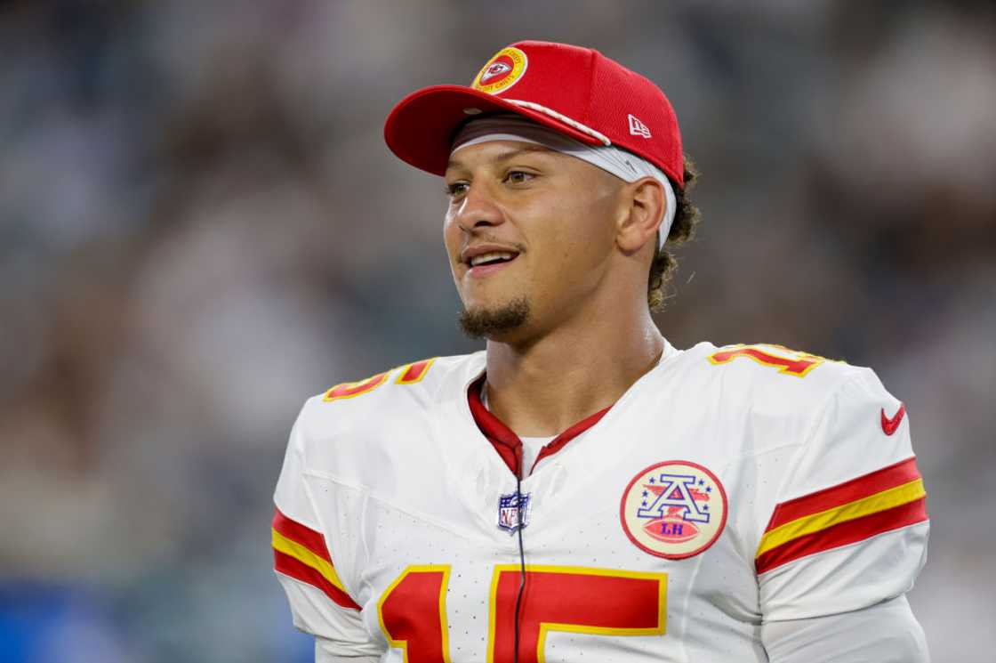 Patrick Mahomes at EverBank Stadium in Jacksonville, Florida.