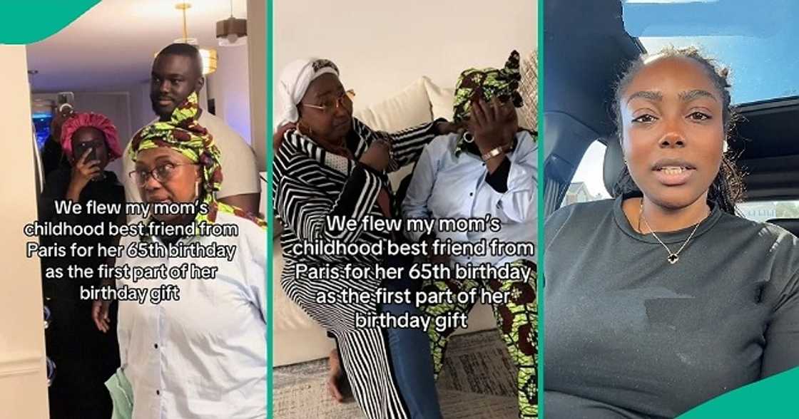 Siblings reunite mum with her best friend on her 65th birthday Siblings reunite mum with her best friend on her 65th birthday