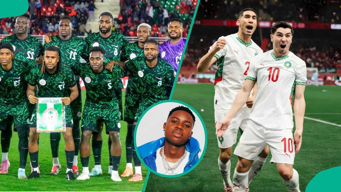 AFCON 2025 semi-final: Nigerian TikToker Peller stakes ₦4.5m on Super Eagles to beat Morocco in Rabat, sharing the bold prediction in a viral video. AFCON 2025 semi-final: Nigerian TikToker Peller stakes ₦4.5m on Super Eagles to beat Morocco in Rabat, sharing the bold prediction in a viral video.