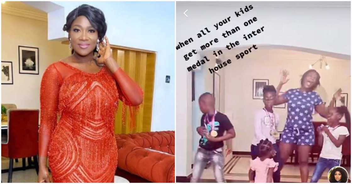 Mercy Johnson's kids win medals