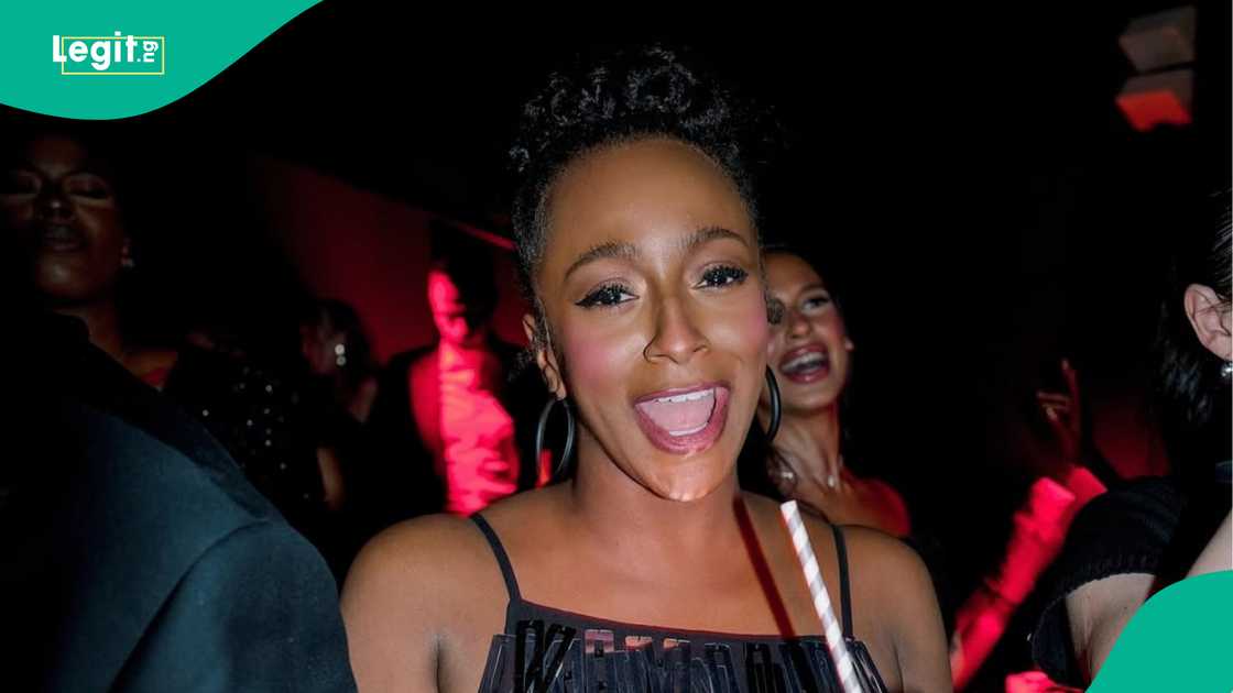 Fans react as DJ Cuppy and Adekunle Gold meet in New York.