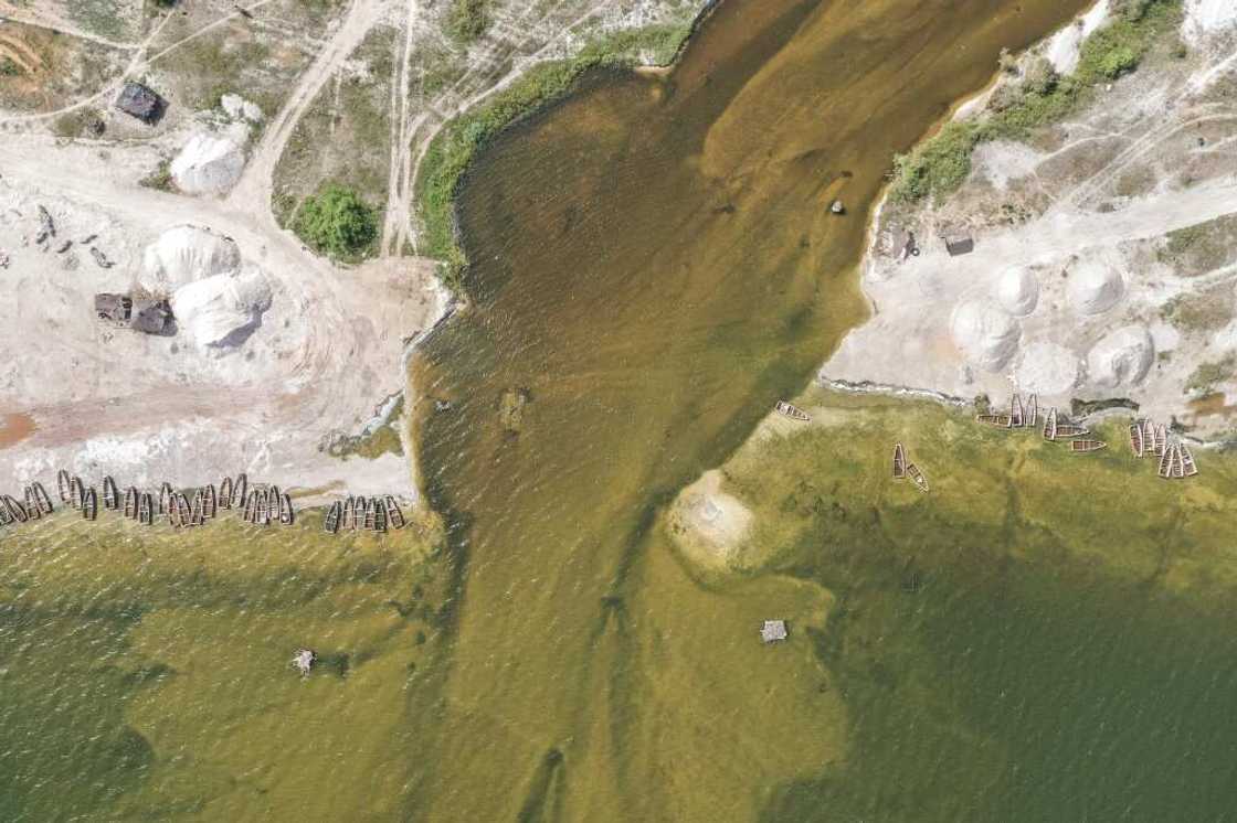 Activists worry the drainage water is polluted and contaminating the lake Activists worry the drainage water is polluted and contaminating the lake