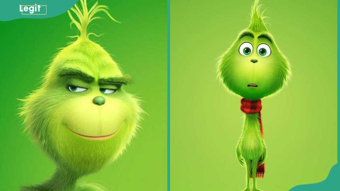Grinch is a grumpy, cave-dwelling, green-furred creature who hates Christmas Grinch is a grumpy, cave-dwelling, green-furred creature who hates Christmas